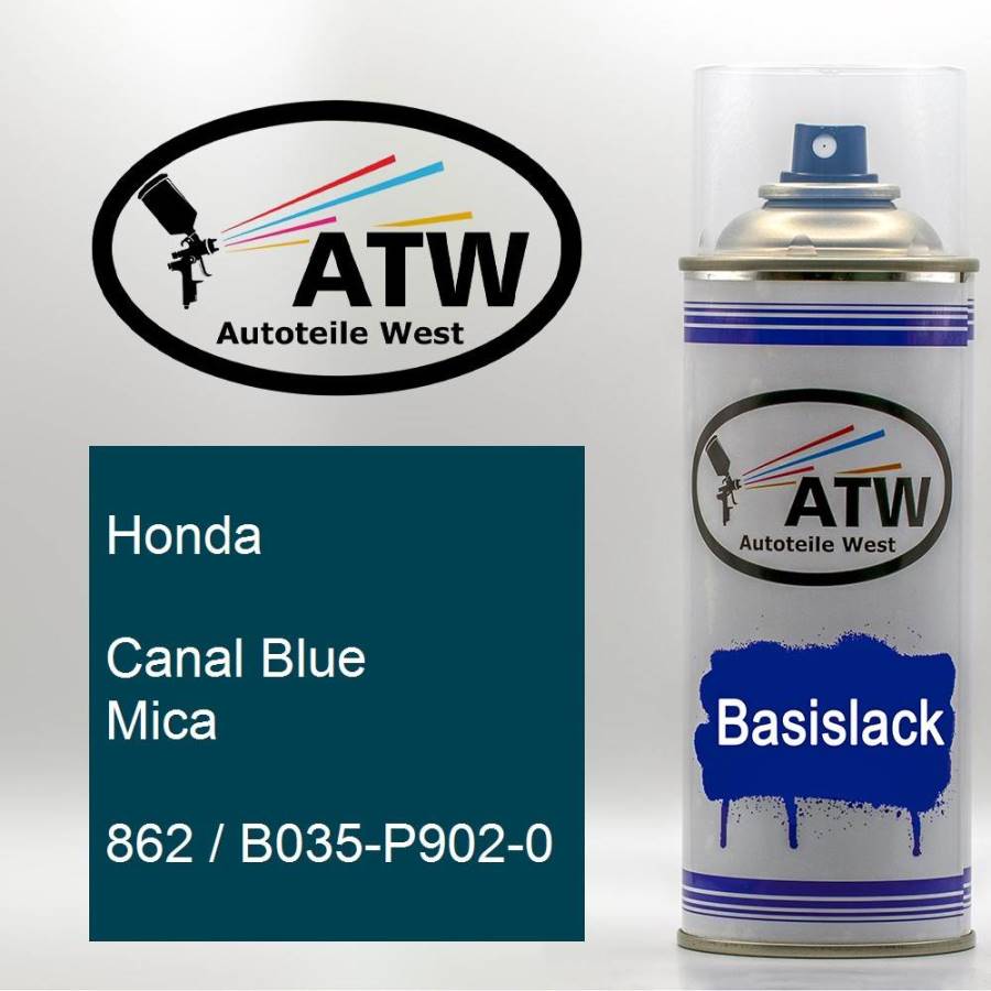 Honda, Canal Blue Mica, 862 / B035-P902-0: 400ml Sprühdose, von ATW Autoteile West.